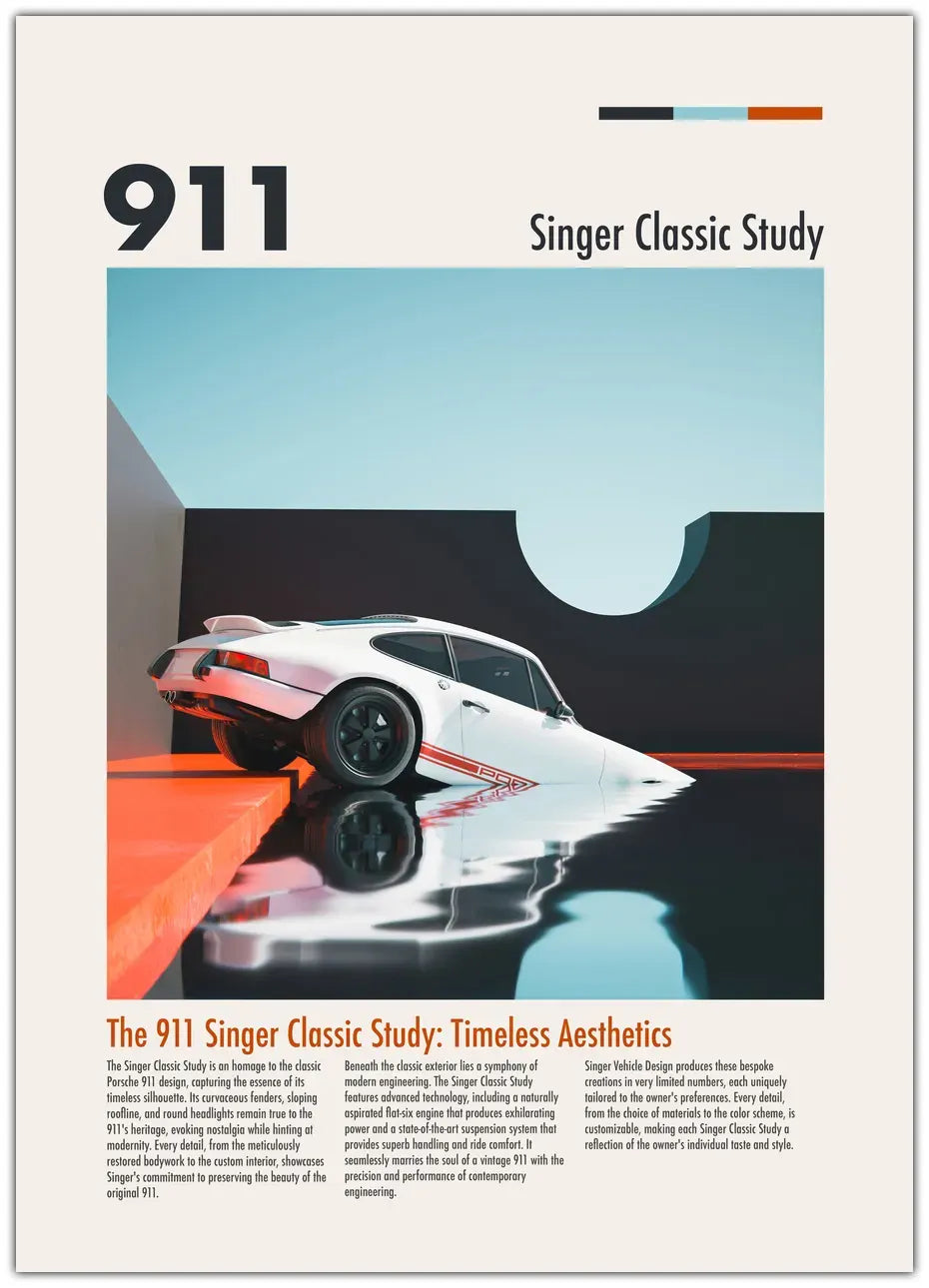 Porsche 911 Singer Classic Study Plakat