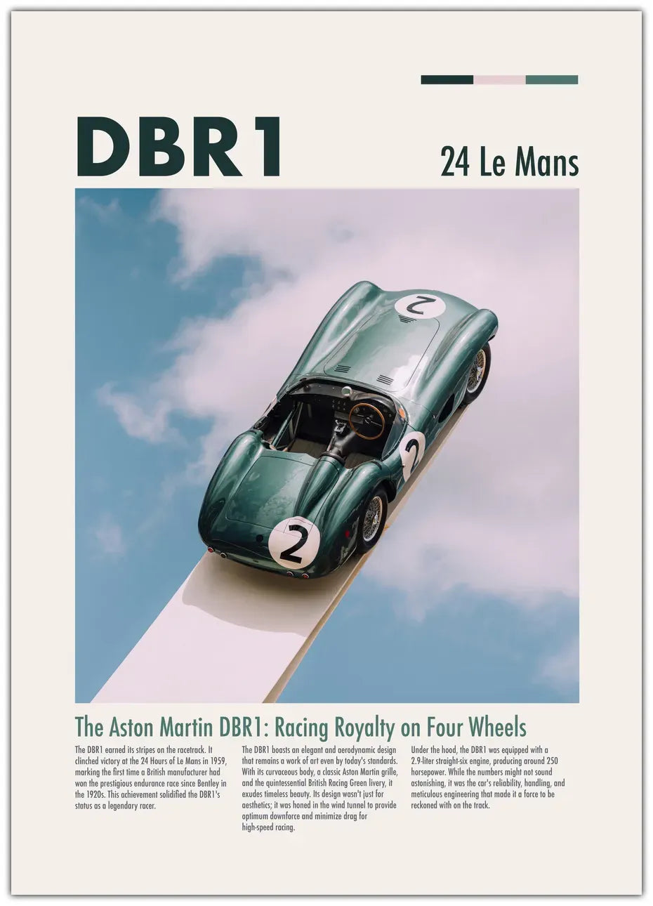 Aston Martin DBR1 "Le Mans" Plakat