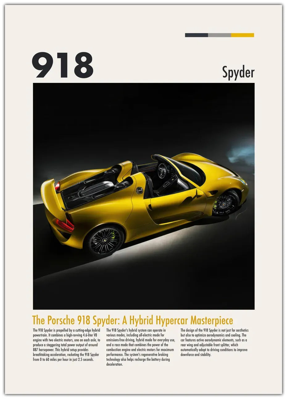 Porsche 918 Spyder Plakat