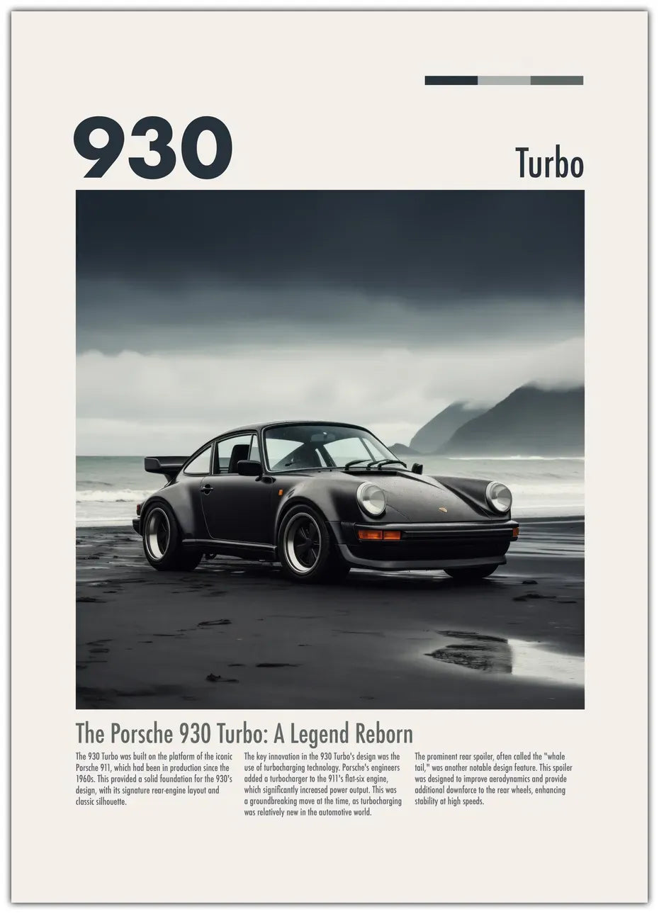 Porsche 930 Turbo Plakat
