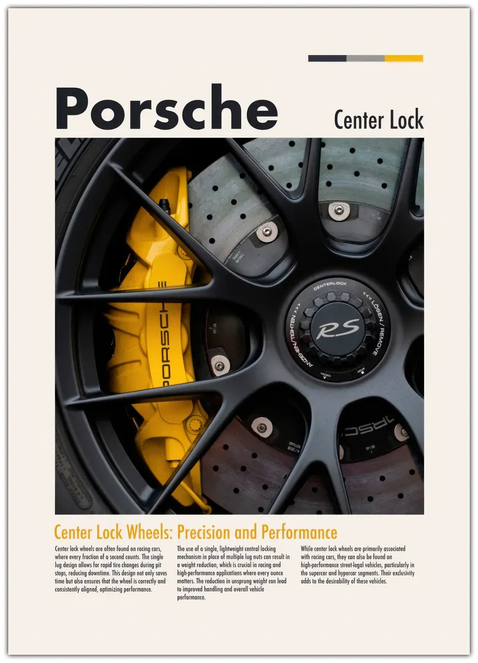 Porsche Centerlock Plakat
