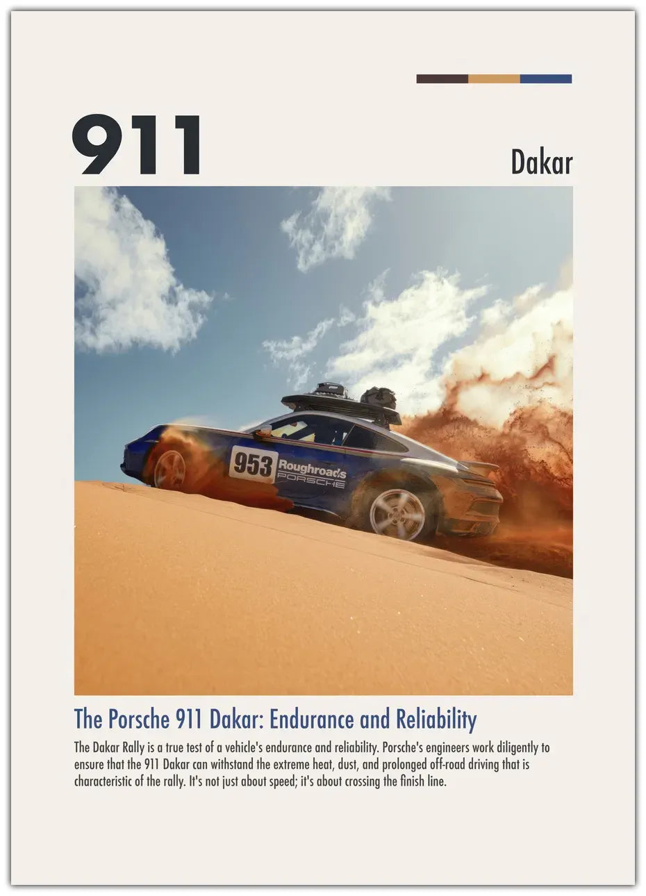 Porsche 911 Dakar Plakat