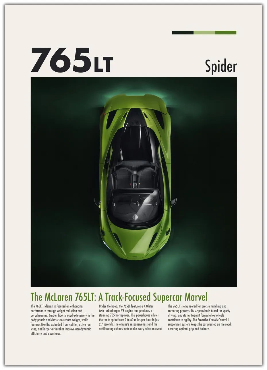 McLaren 765LT Spider Plakat