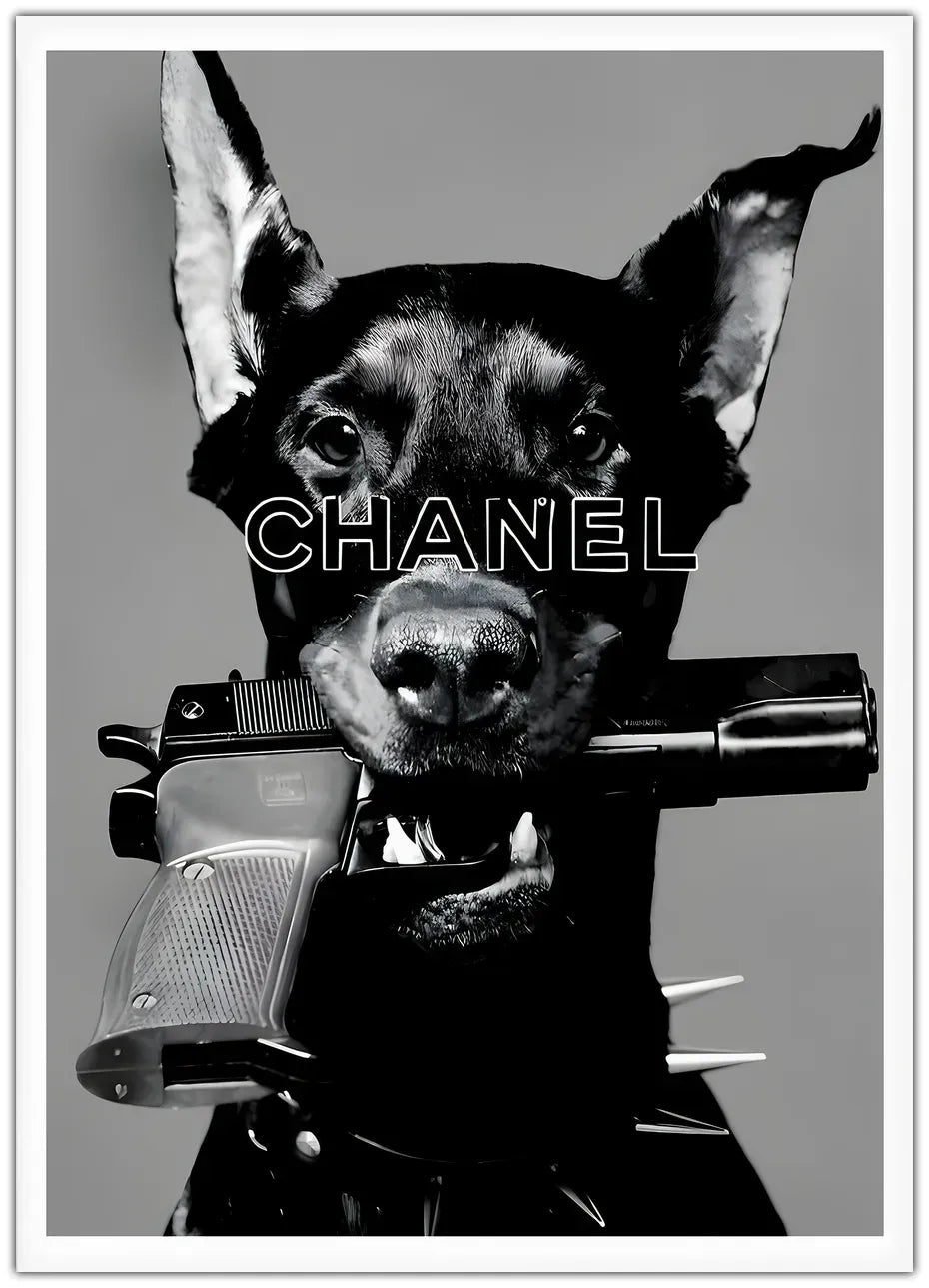 Dobermann x Chanel Plakat