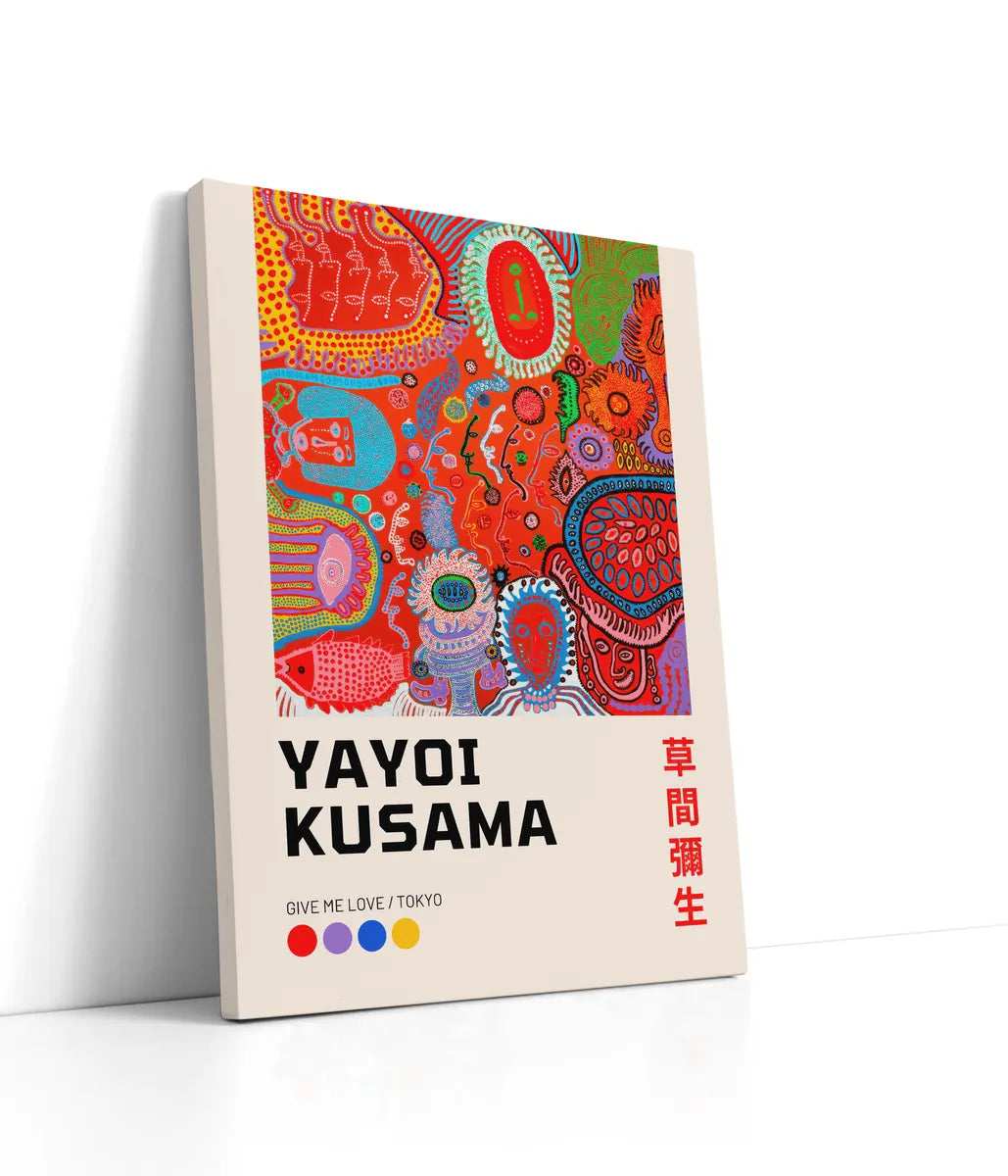 Yayoi Kusama - Give Me Love  Tokyo Lærred