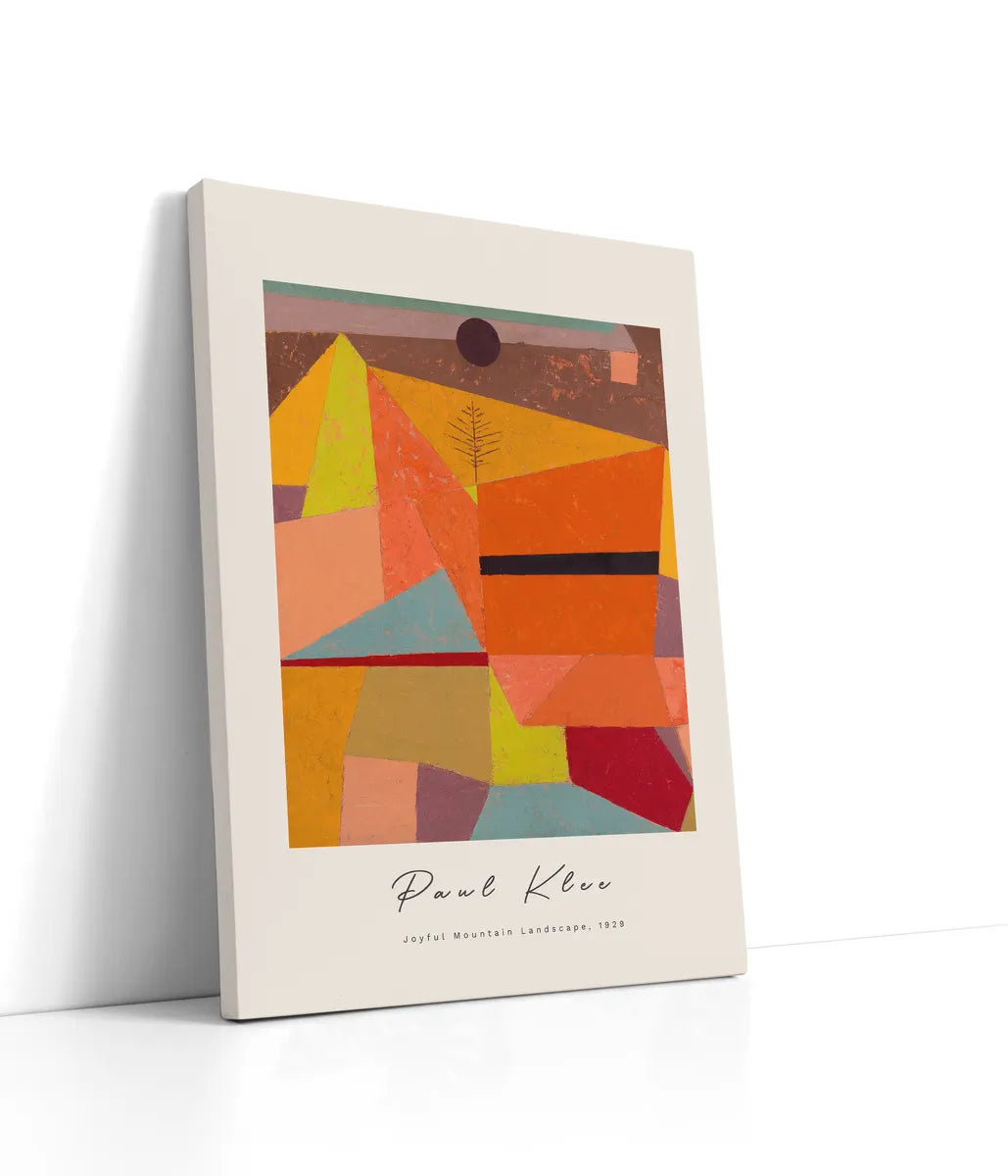 Paul Klee - Joyful Mountain Landscape Lærred