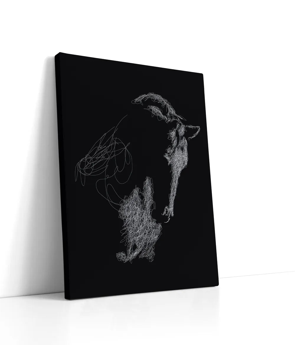 Horse Drawing Lærred