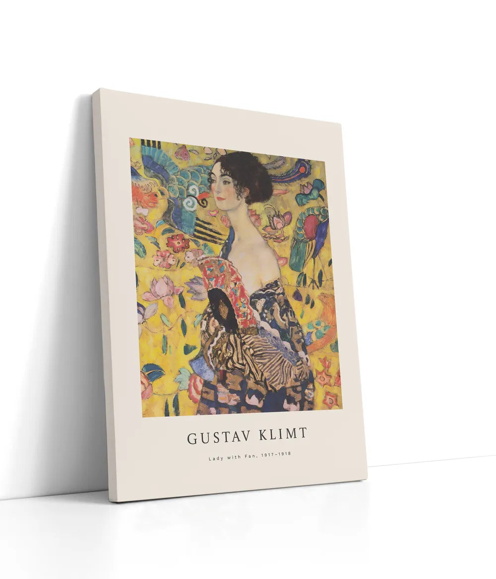 Gustav Klimt - Lady With Fan Lærred