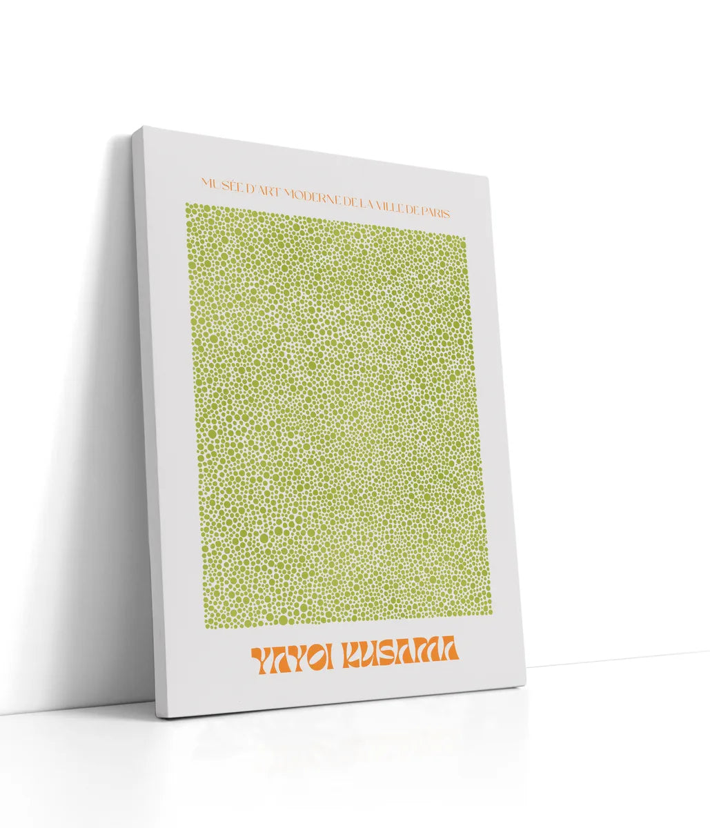 Yayoi Kusama Green Dots Lærred