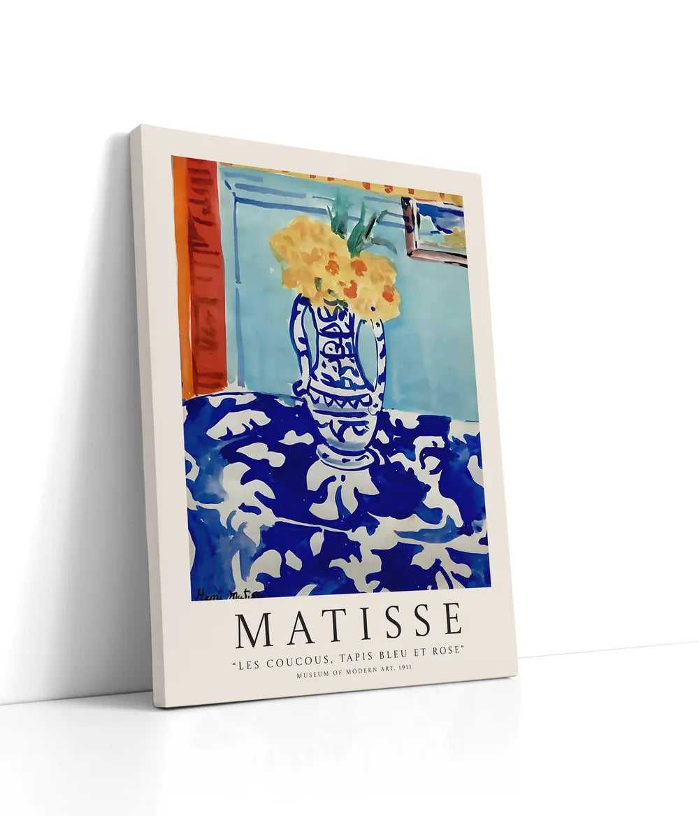 Henri Matisse - Les Coucous, Tapis Bleu Et Rose Lærred