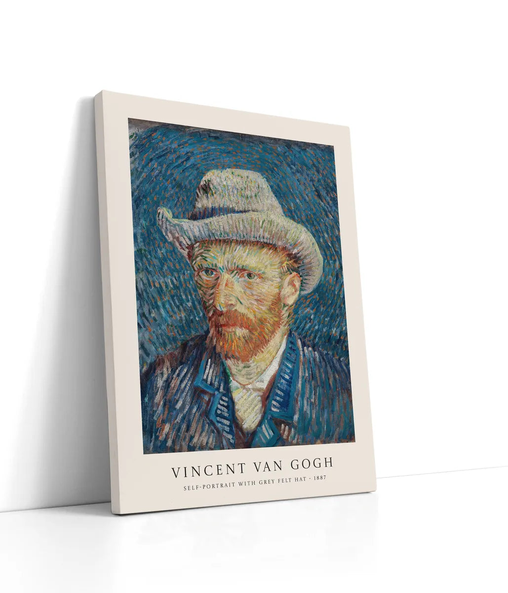 Van Gogh - Self Portrait With Grey Felt Hat Lærred