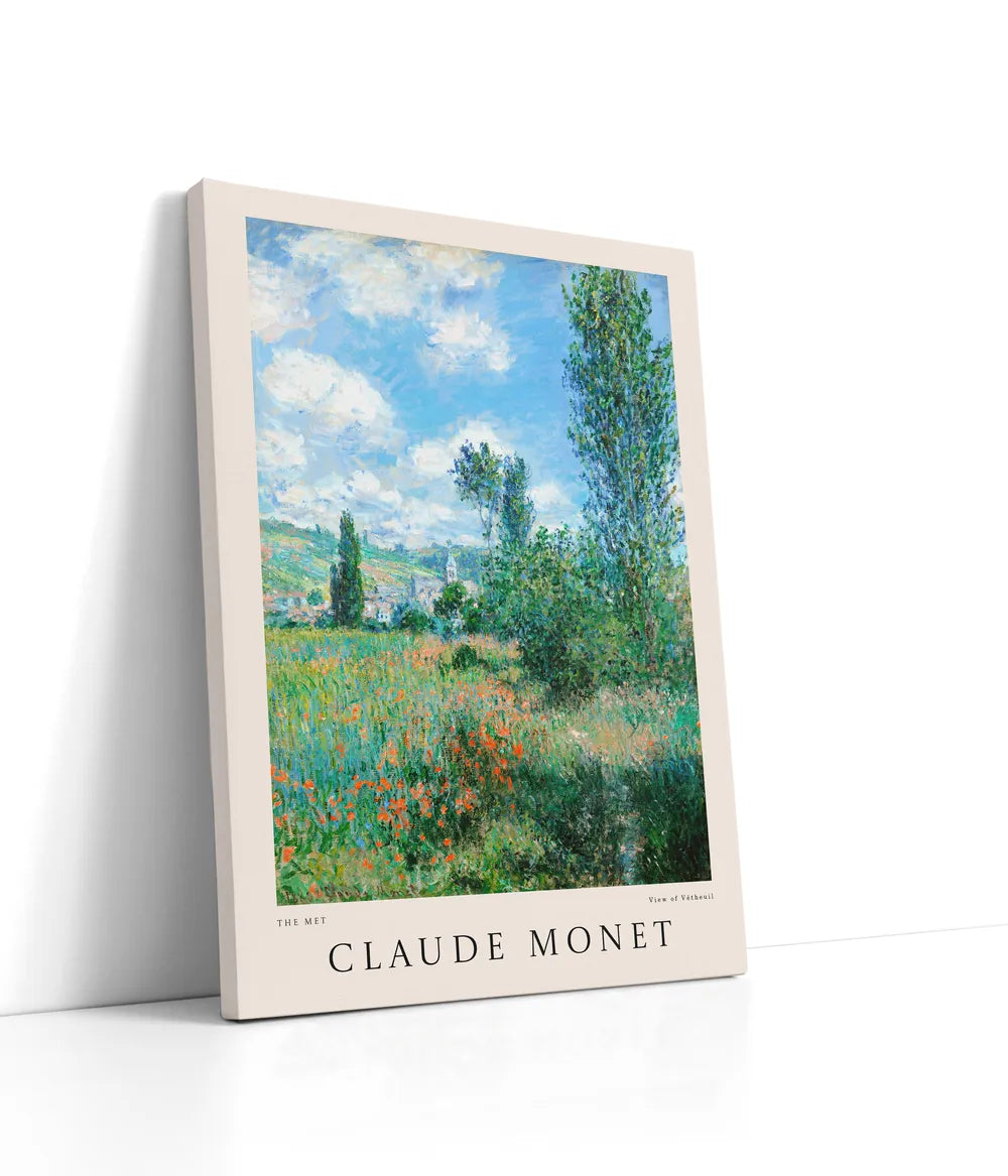 Claude Monet - View Of Vétheuil Lærred