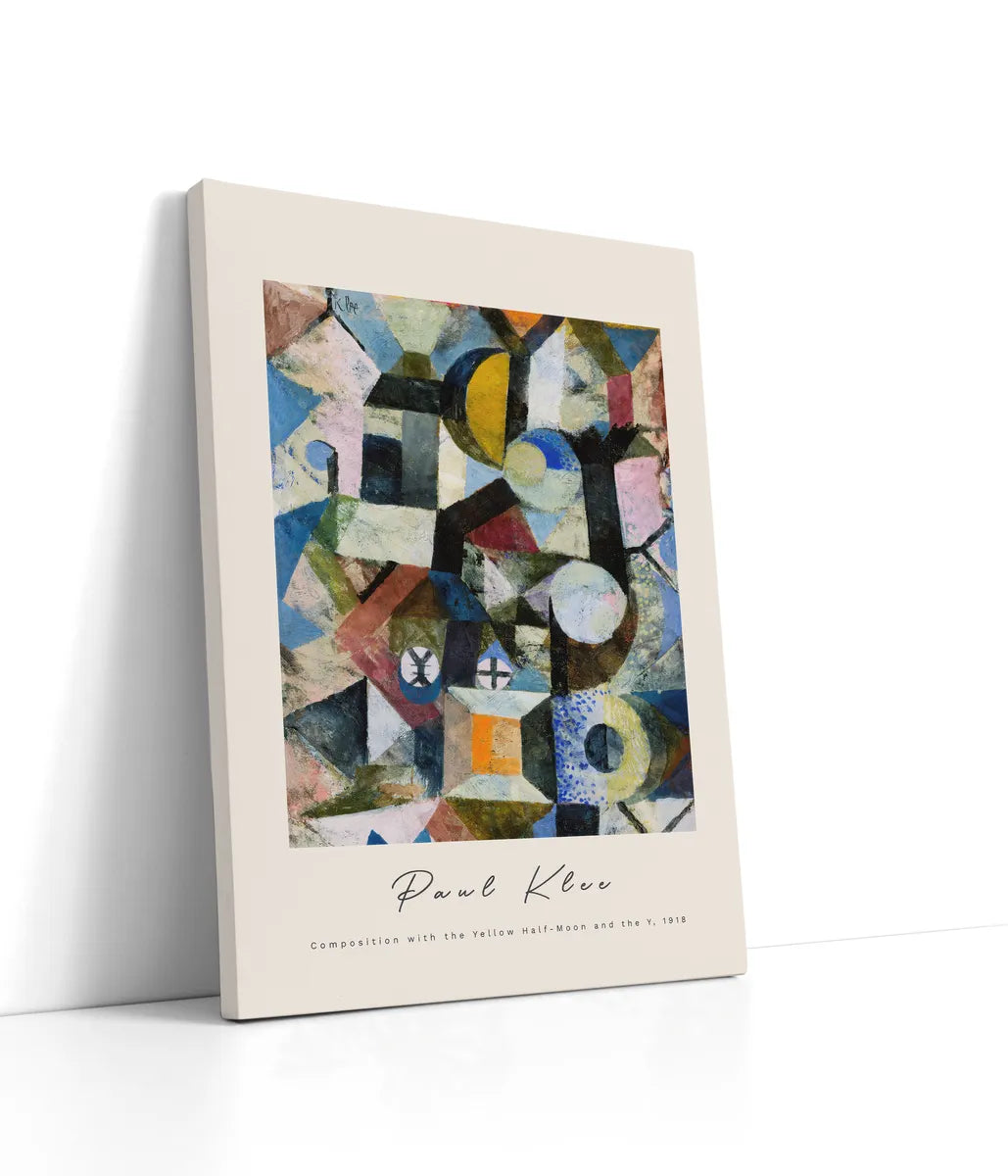 Paul Klee - Composition With The Yellow Half-Moon And The Y Lærred