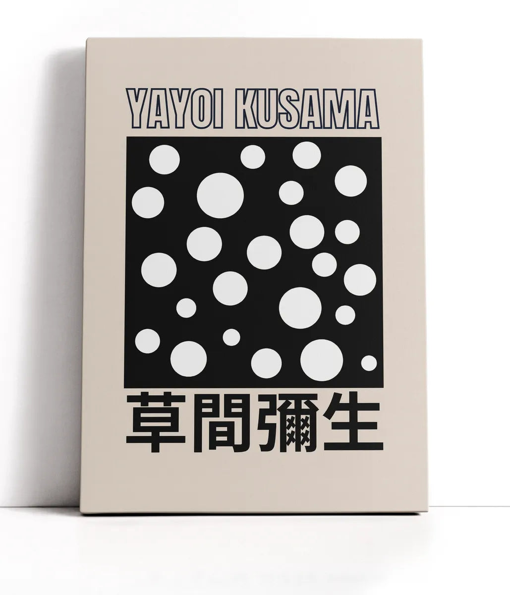Yayoi Kusama - Black Dots Lærred