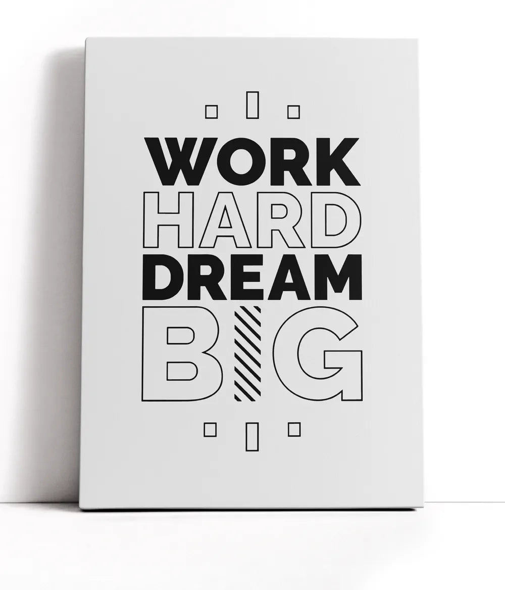 Work Hard Dream Big Lærred