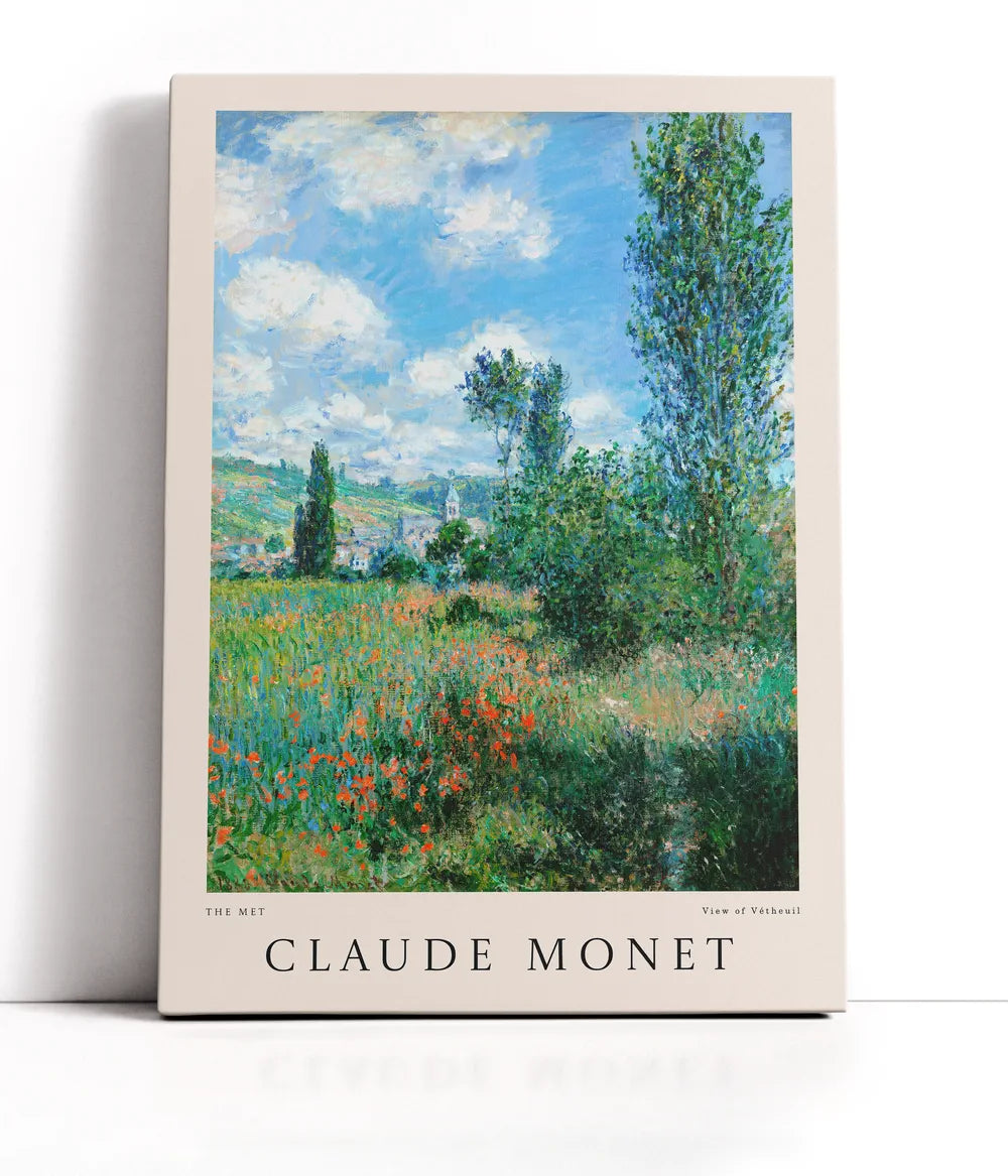 Claude Monet - View Of Vétheuil Lærred