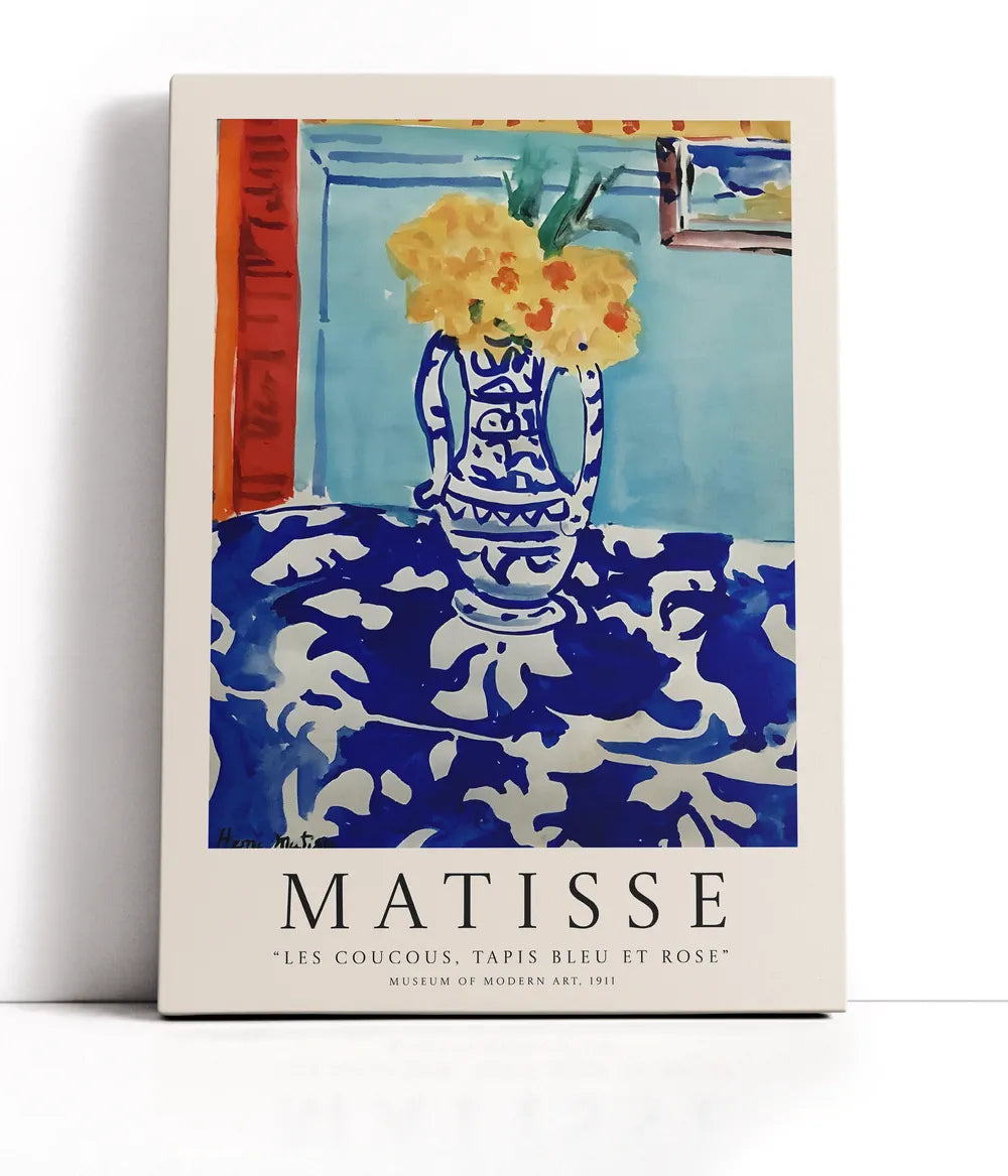 Henri Matisse - Les Coucous, Tapis Bleu Et Rose Lærred