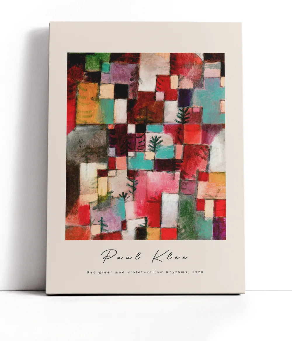 Paul Klee - Red Green And Violet Yellow Rhytms Lærred