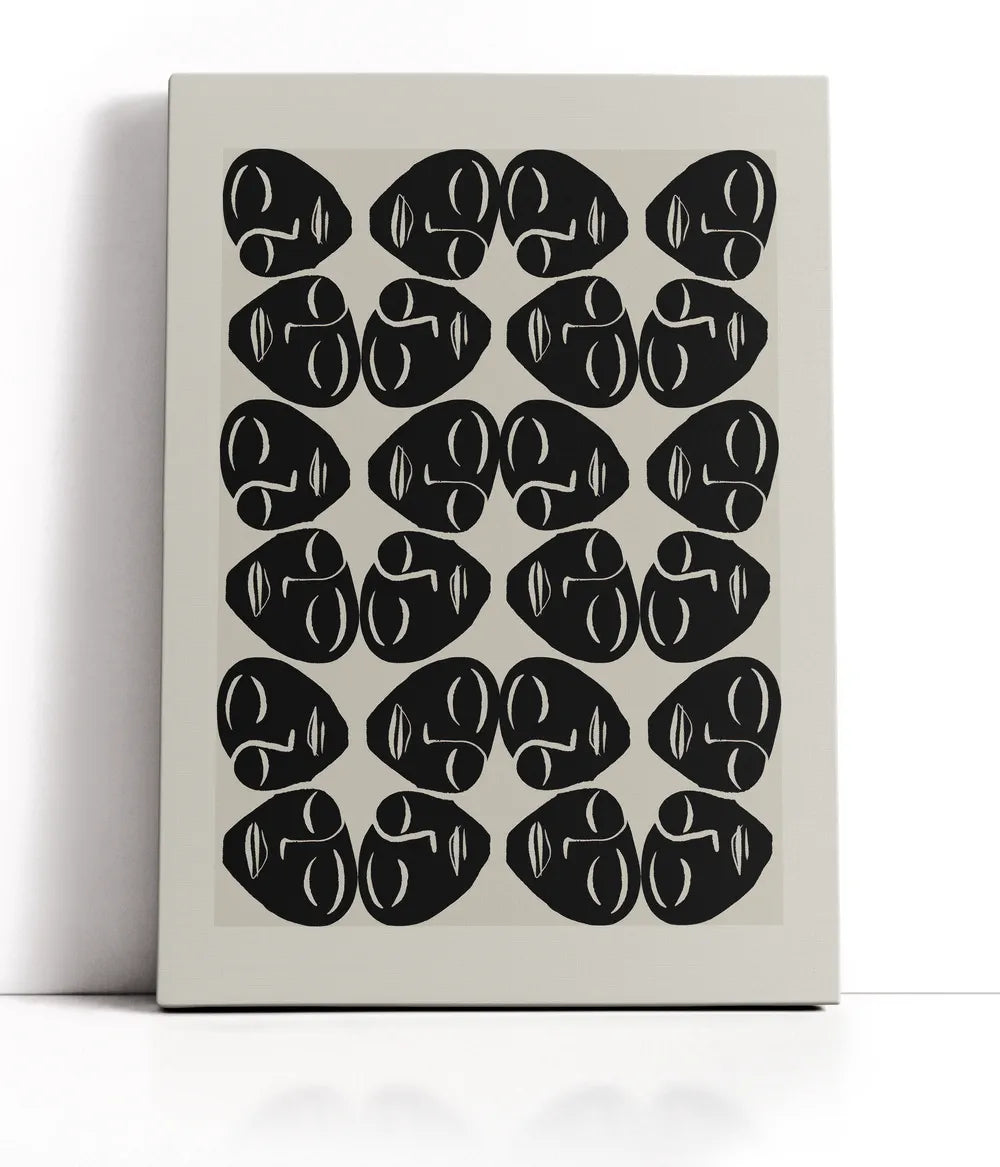 Heart Shaped Faces Lærred