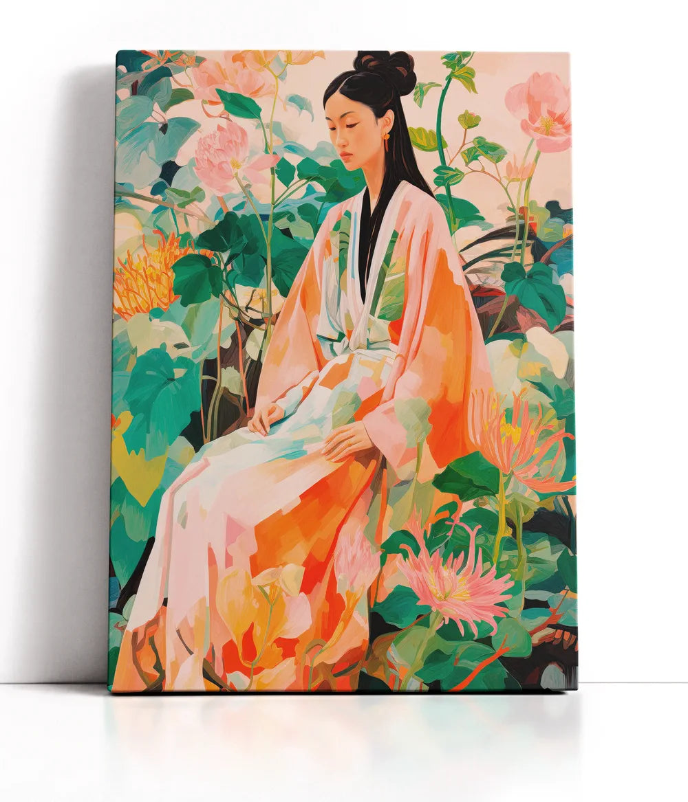 Surrounded By Flowers Lærred