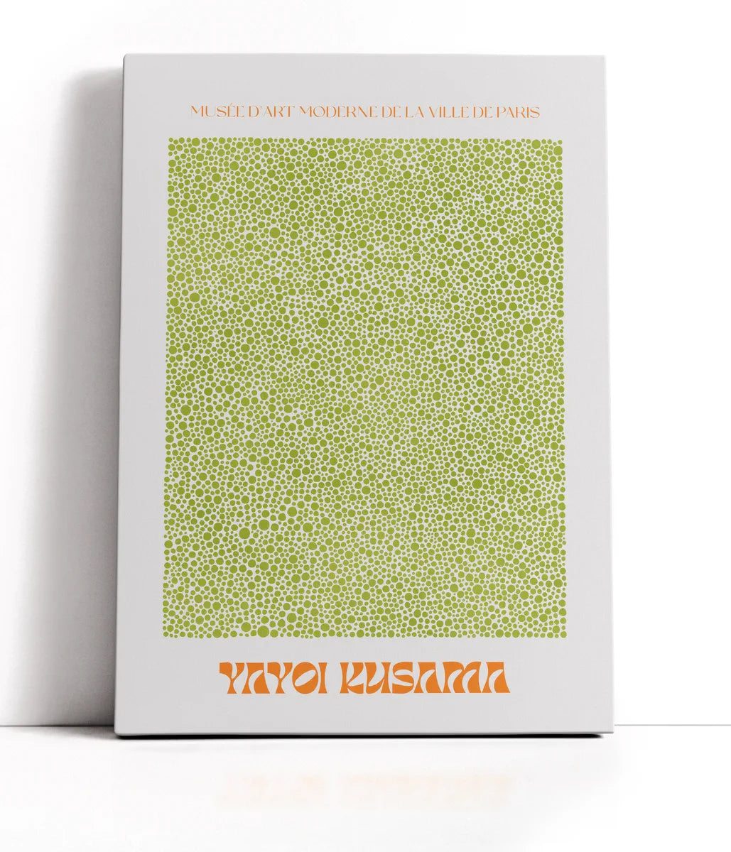 Yayoi Kusama Green Dots Lærred