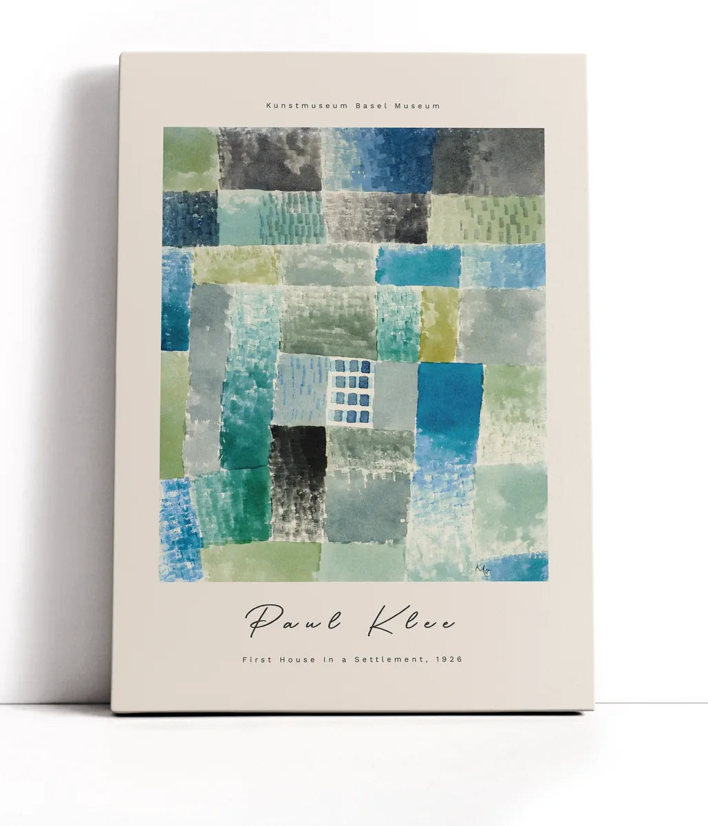 Paul Klee - First House In A Settlement Lærred