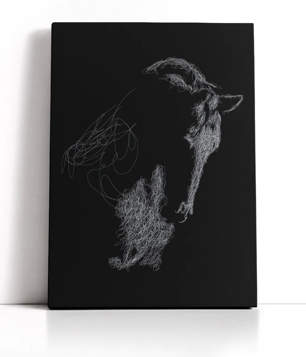 Horse Drawing Lærred