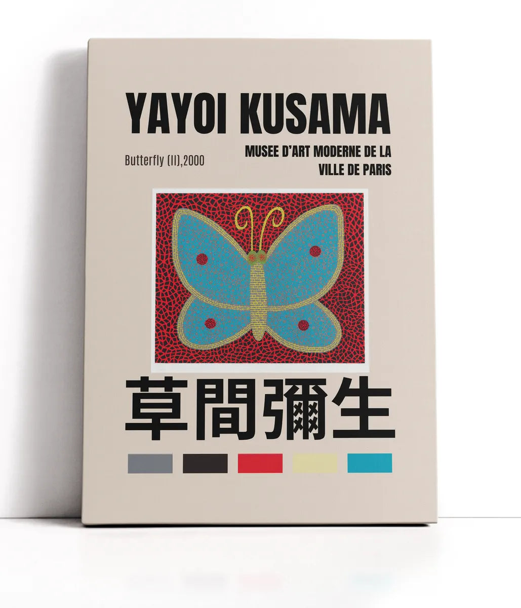 Yayoi Kusama - Butterfly Lærred