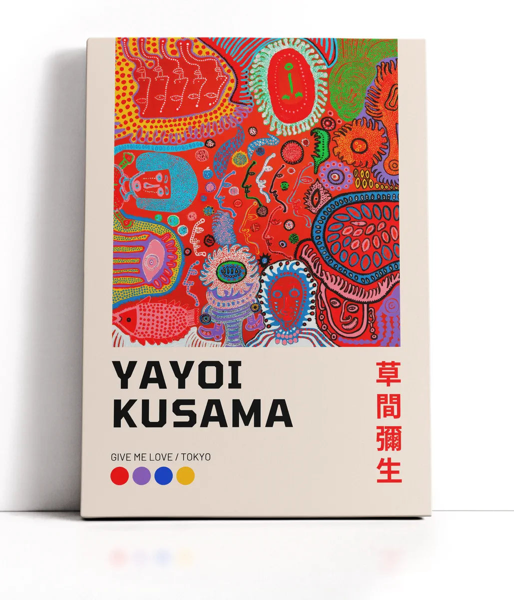 Yayoi Kusama - Give Me Love  Tokyo Lærred