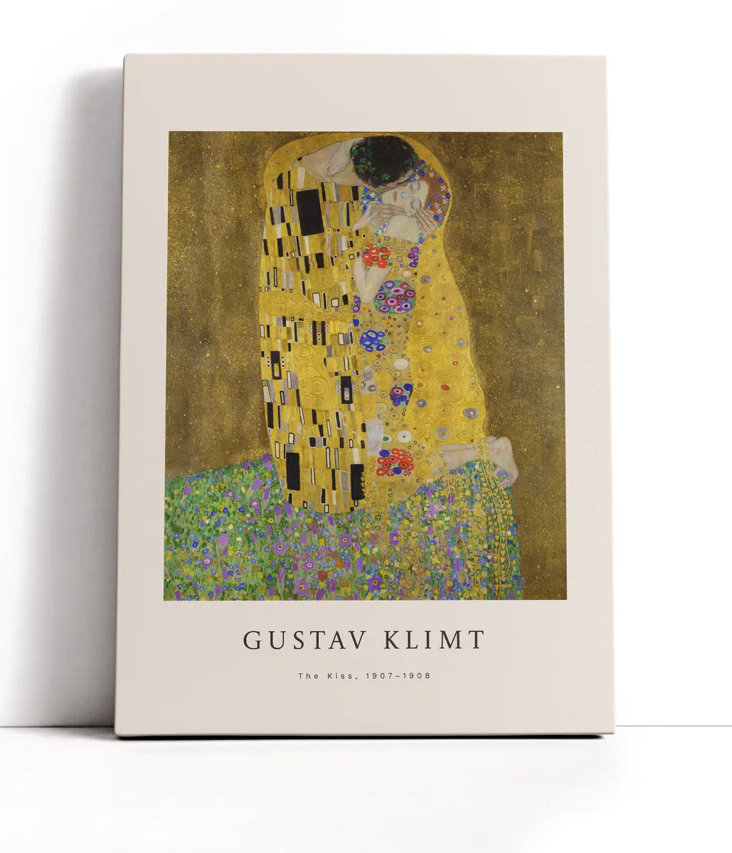 Gustav Klimt - The Kiss Lærred