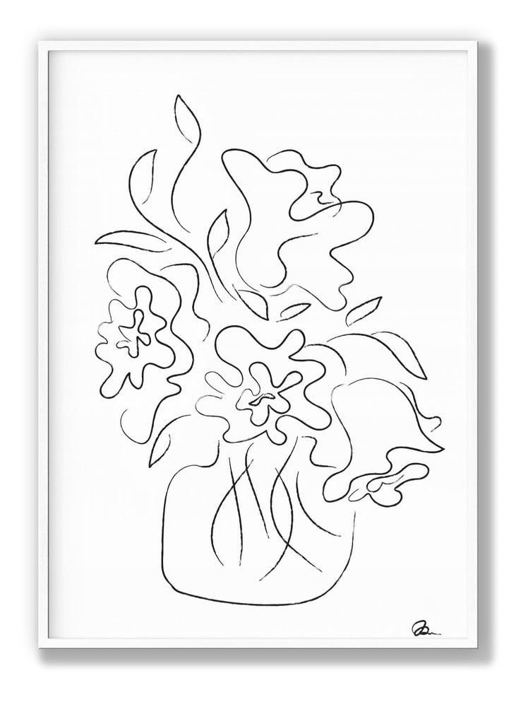 Flower Bouquet White plakat
