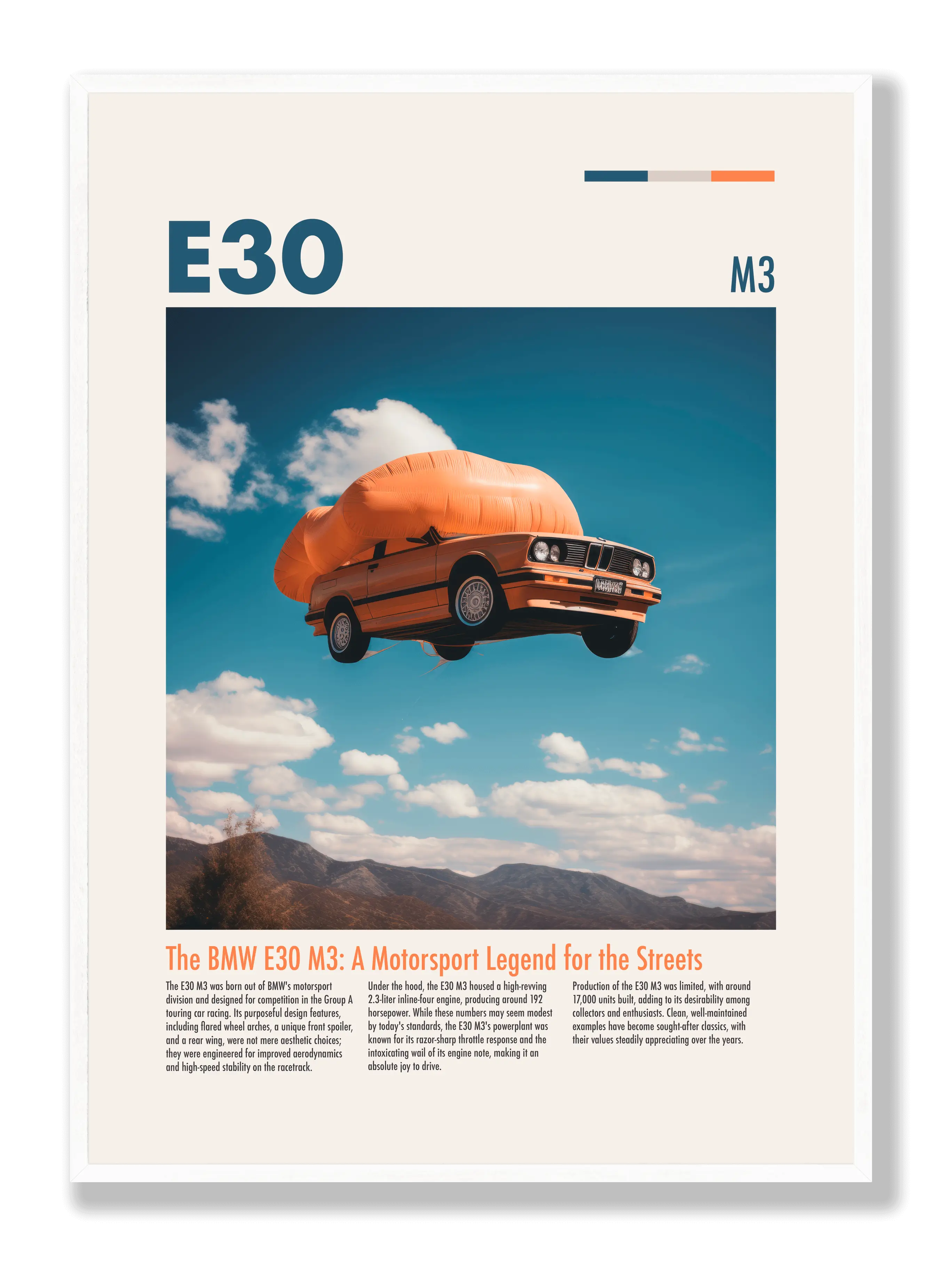 BMW E30 M3 Poster