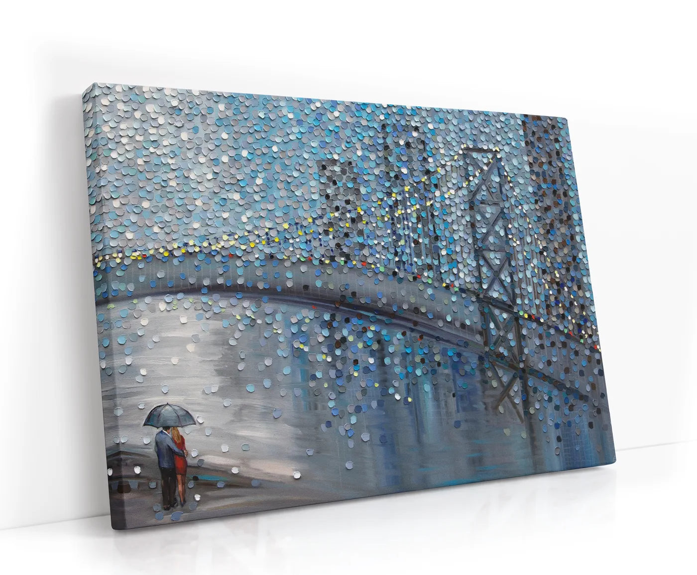 Rainy Date With the Bridge View Lærred