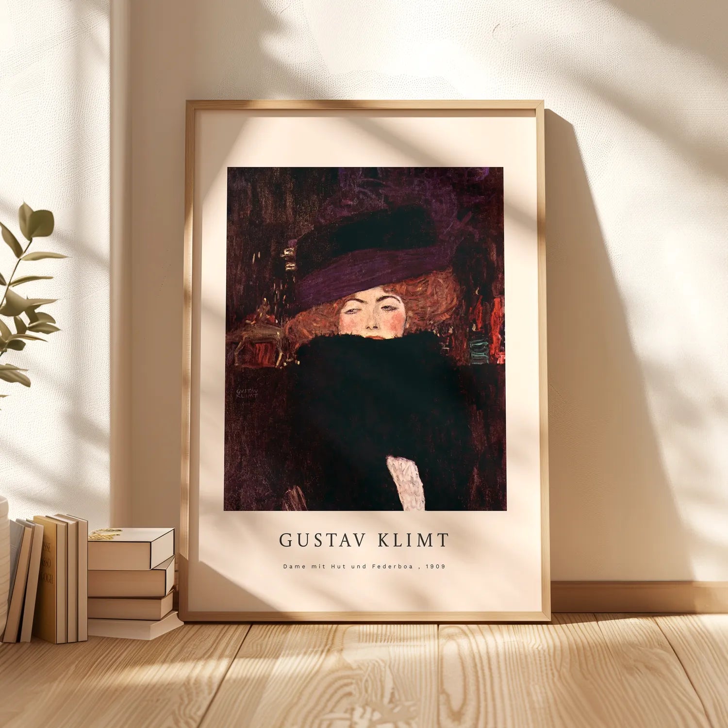 Gustav Klimt - Dame Mit Hut Und Ferderboa Plakat