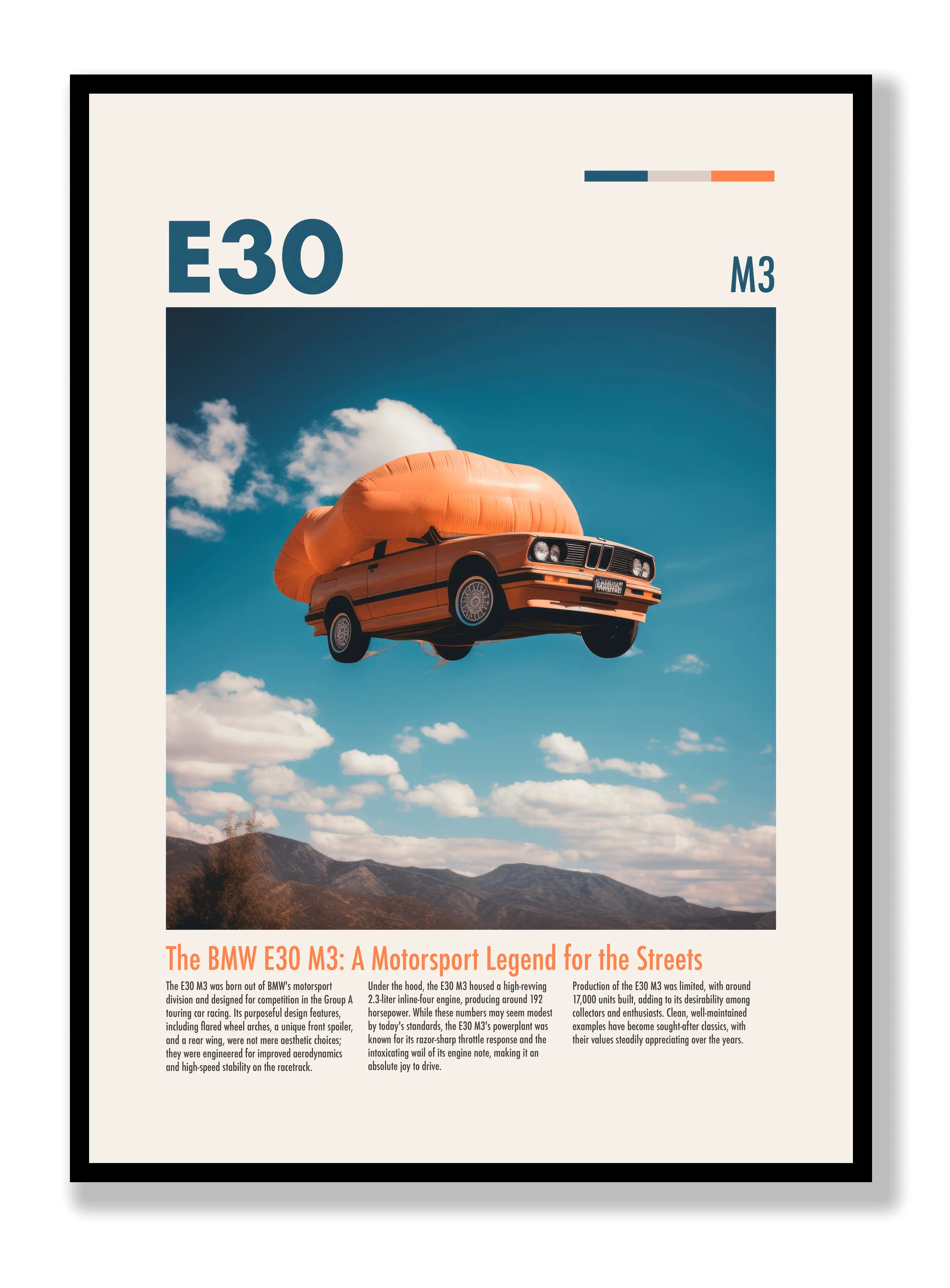 BMW E30 M3 Poster