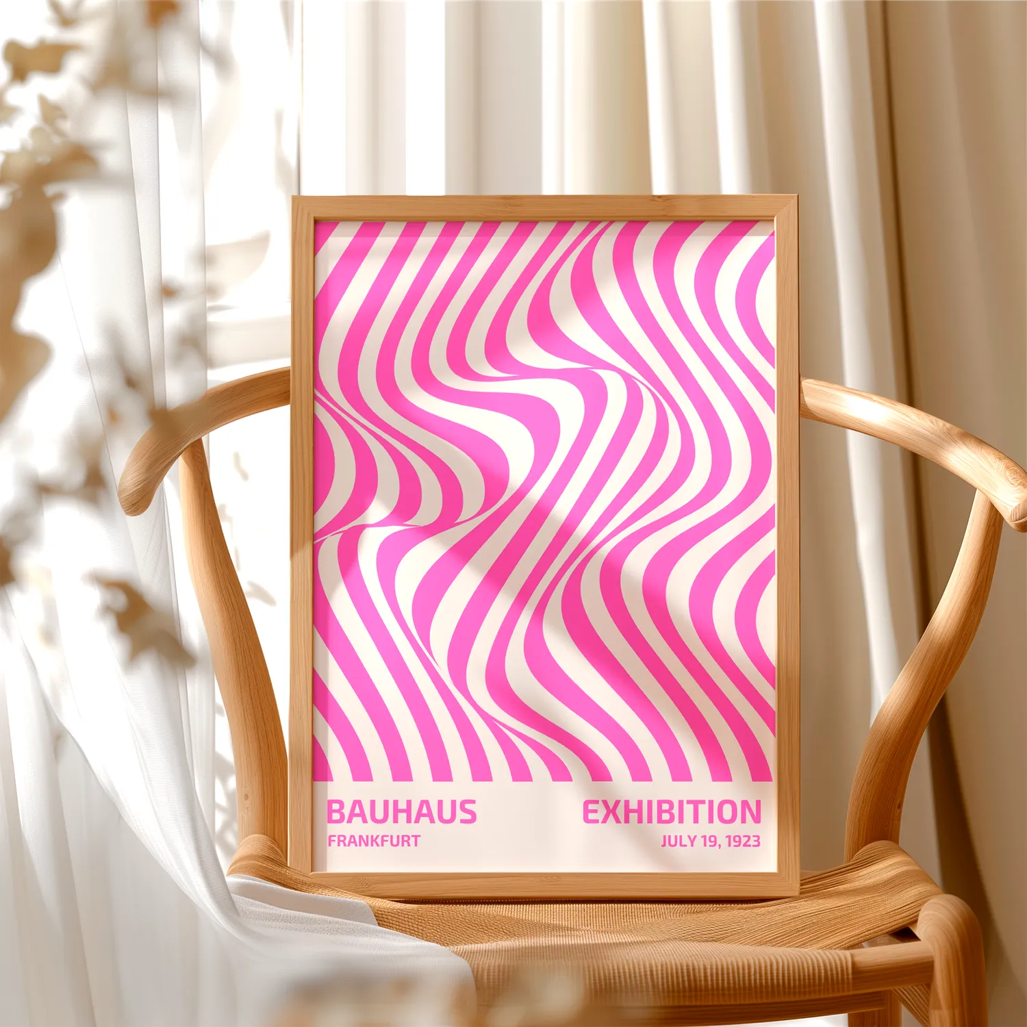 Bauhaus Pink Zebra Plakat