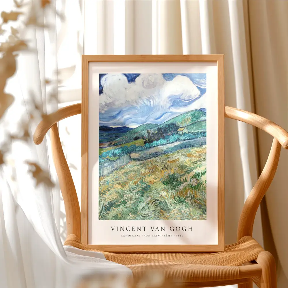 Van Gogh - Landscape from Saint-Rémy Plakat