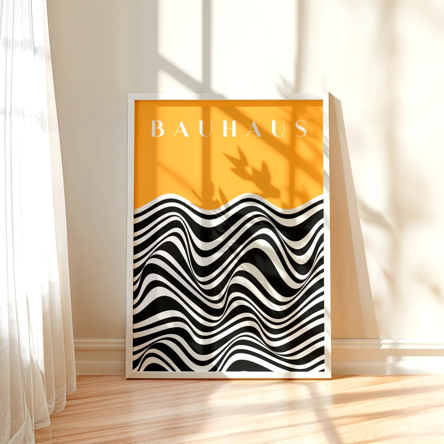 Bauhaus Orange Zebra Plakat