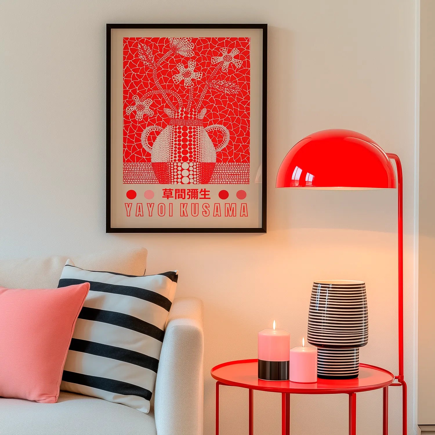 Yayoi Kusama - Rote Vase Poster