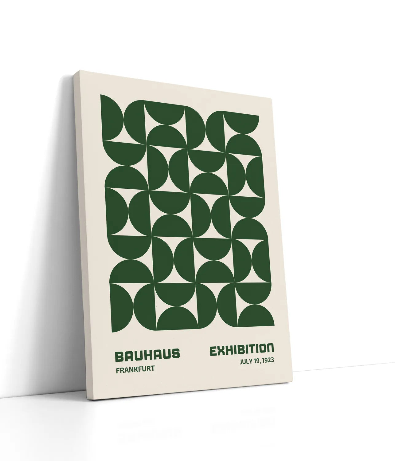 Bauhaus Green Hourglass Lærred