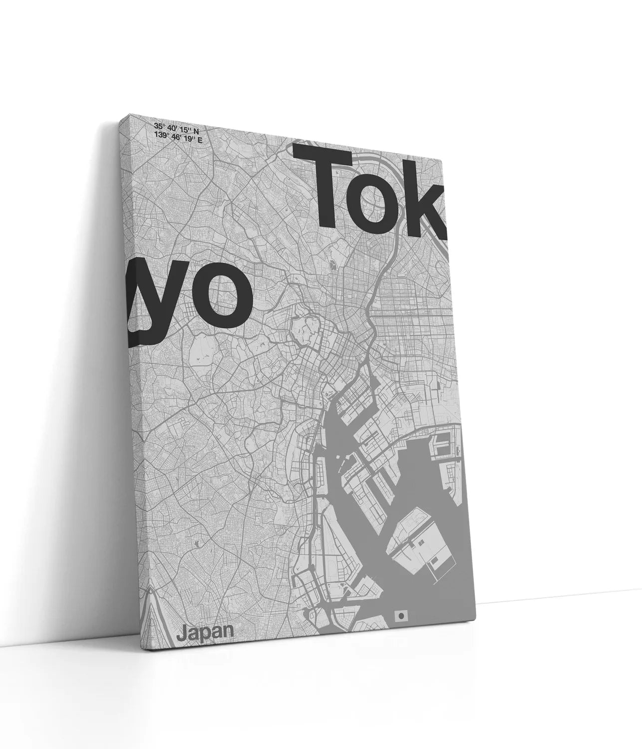 Tokyo City Map Lærred