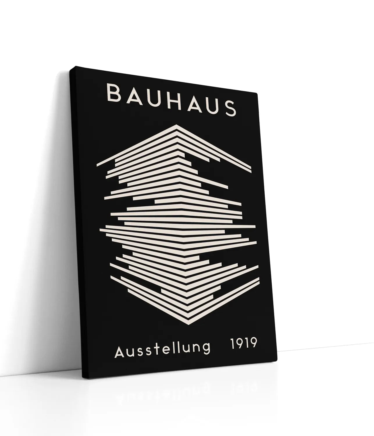 Bauhaus 1919 Black Stripes Lærred