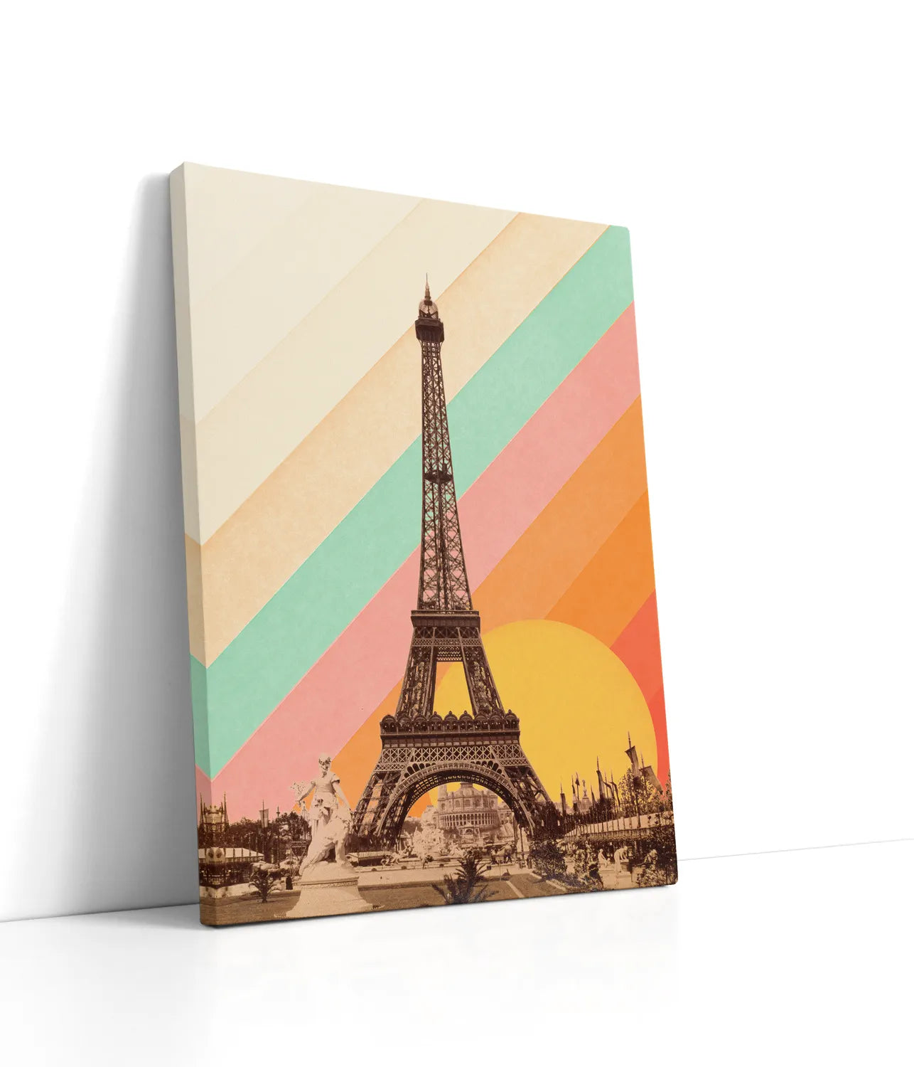 Eiffel Tower Rainbow Lærred