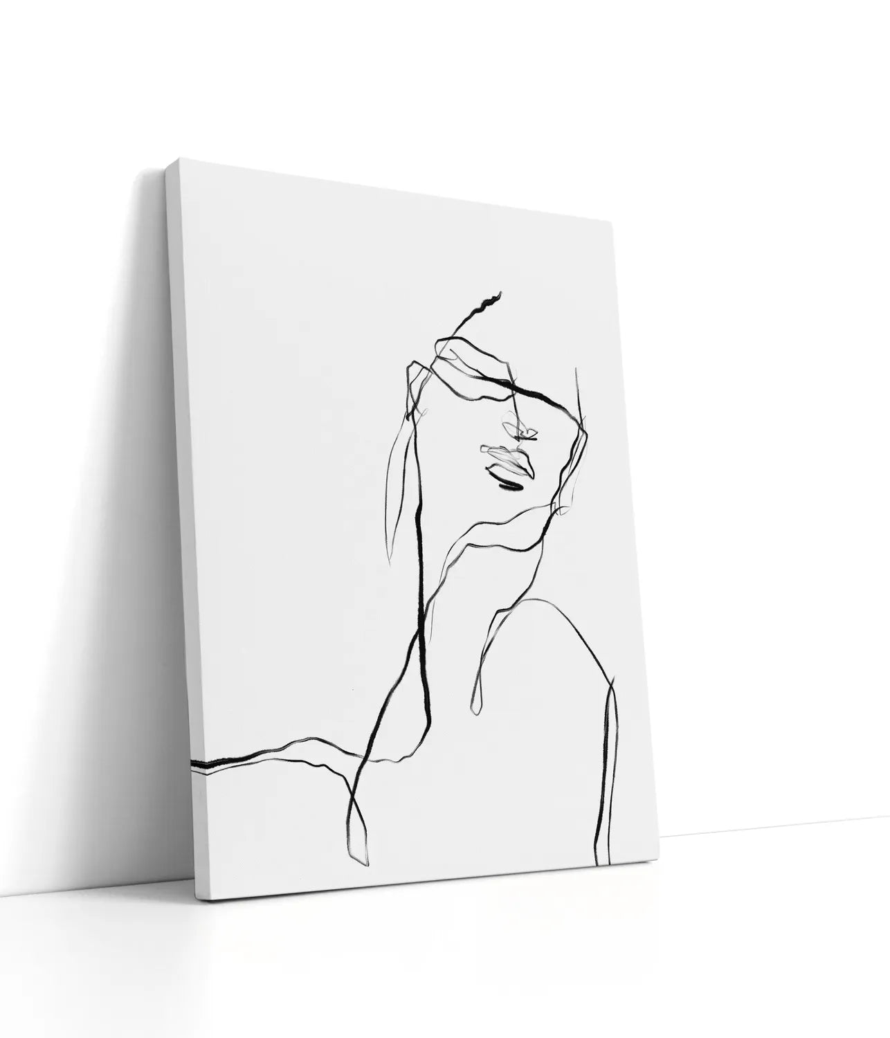 Portrait Sketch In Ink 02 Lærred