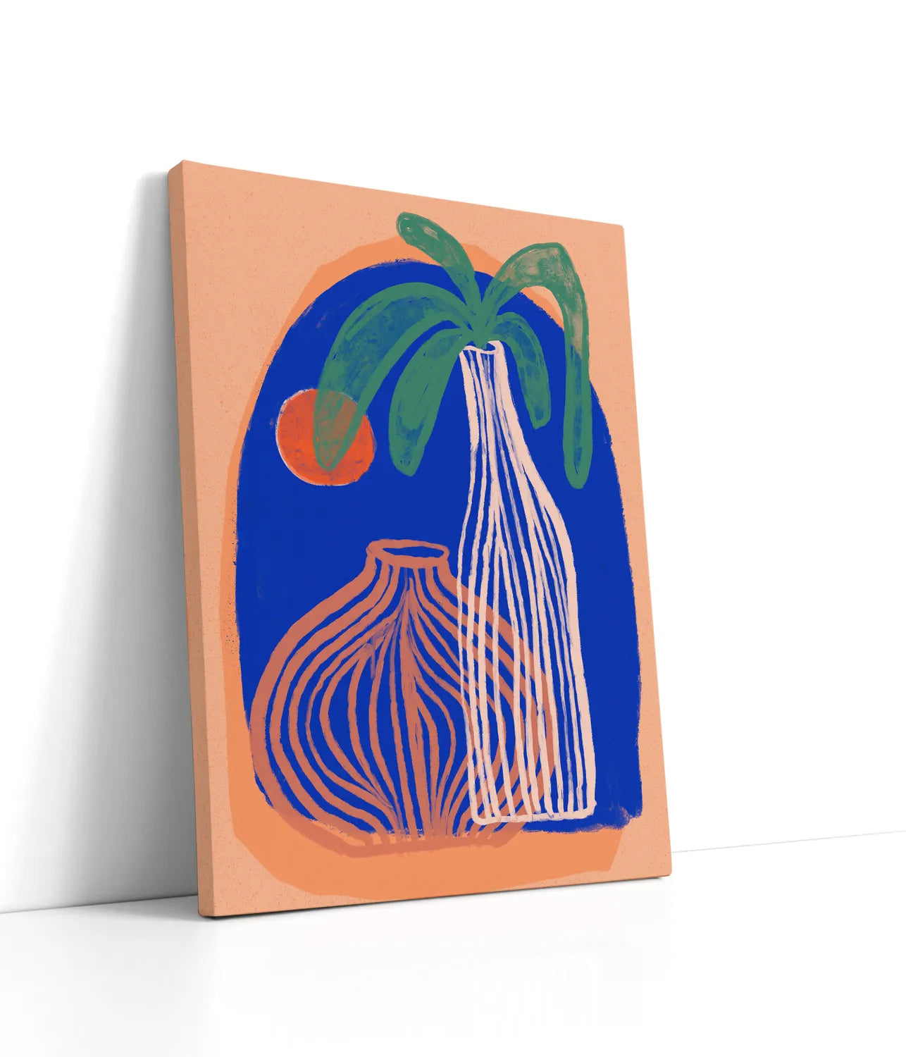 Sunset And Vases Lærred