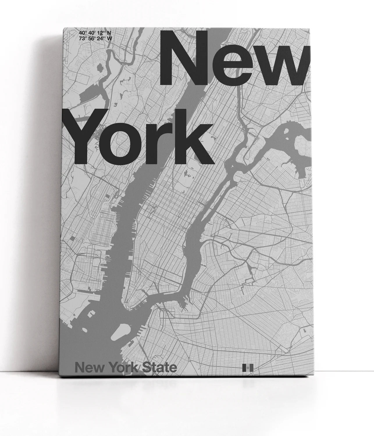 New York City Map Lærred