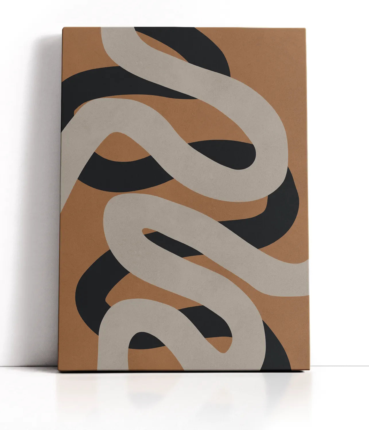 Brown and black art 5 Lærred