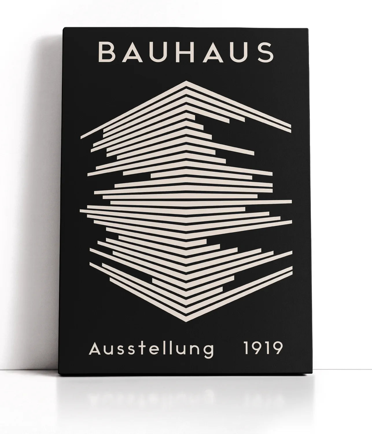 Bauhaus 1919 Black Stripes Lærred
