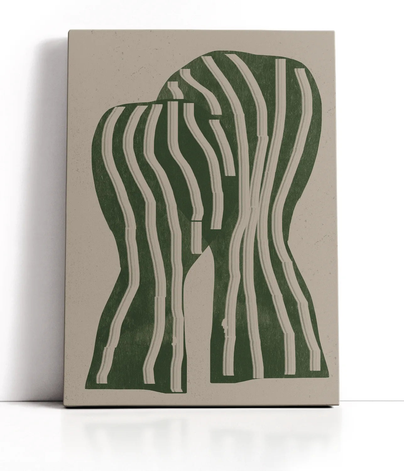 Abstract Kiss Lærred