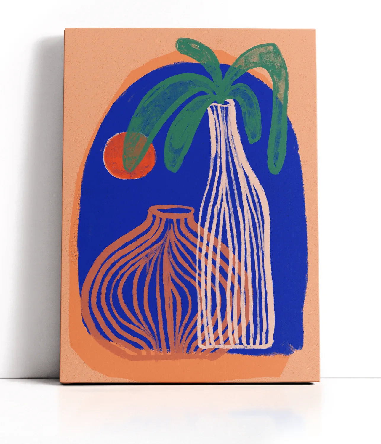 Sunset And Vases Lærred